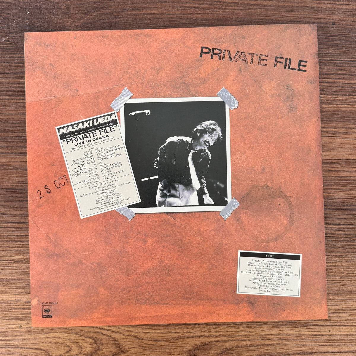 Masaki Ueda With Sly & Robbie – Private File (Live In Osaka) Japan Vinyl