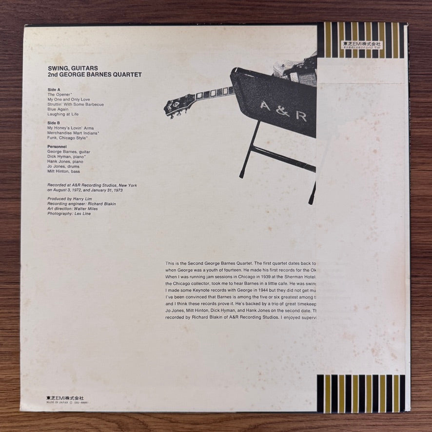 George Barnes Quartet With Dick Hyman And Hank Jones – Swing, Guitars
