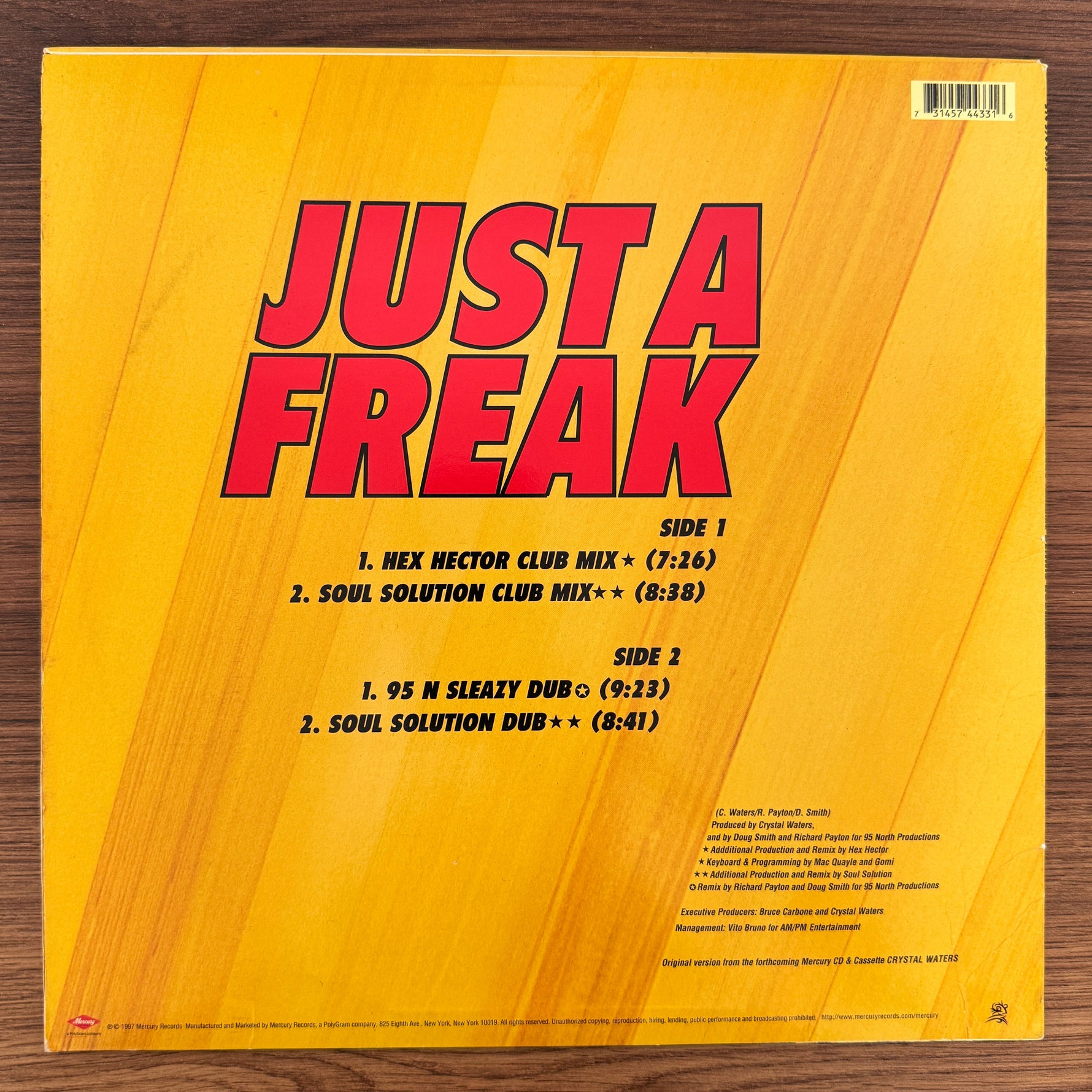 Crystal Waters Featuring Dennis Rodman – Just A Freak Japan Vinyl
