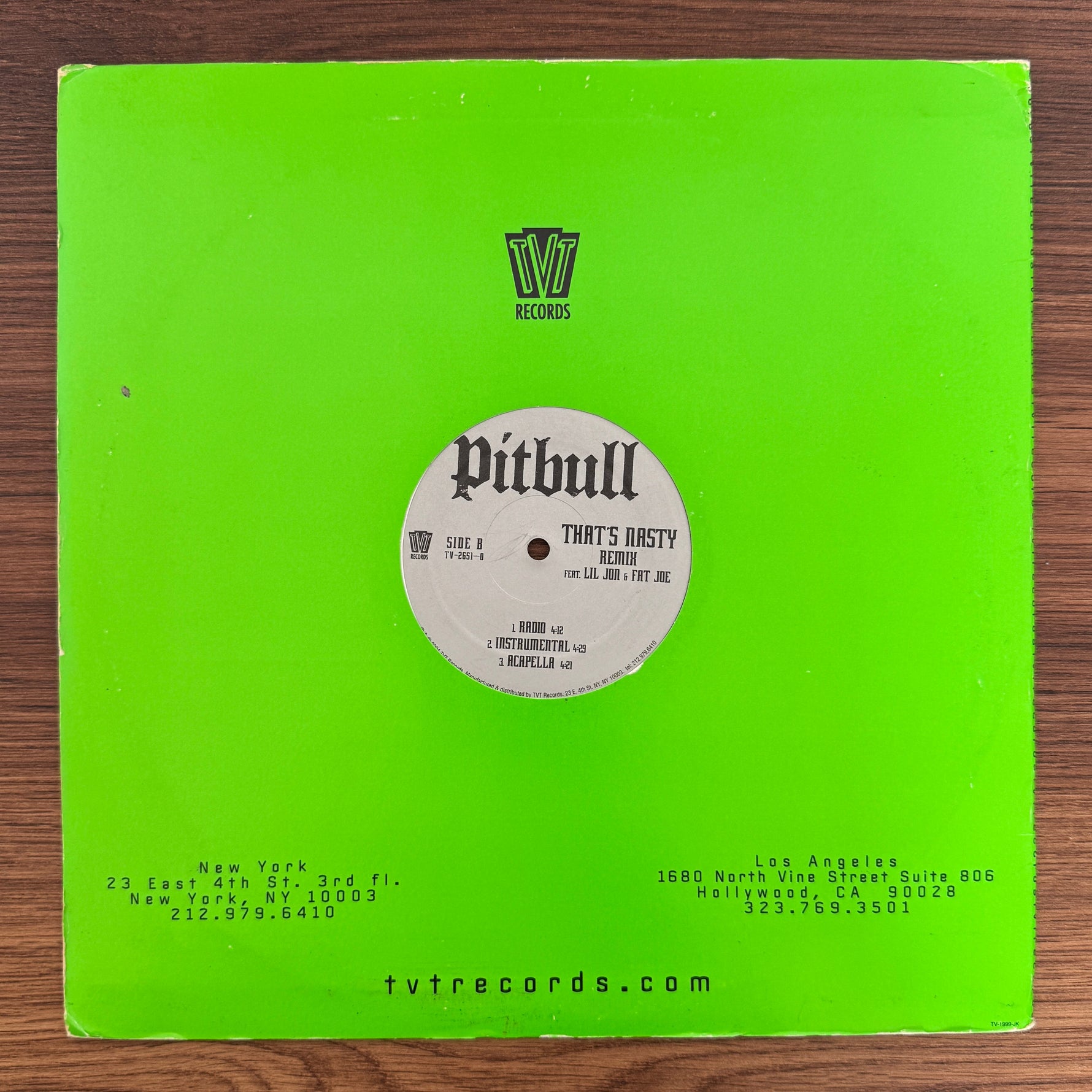 Pitbull – Culo / That's Nasty (Remix) Japan Vinyl