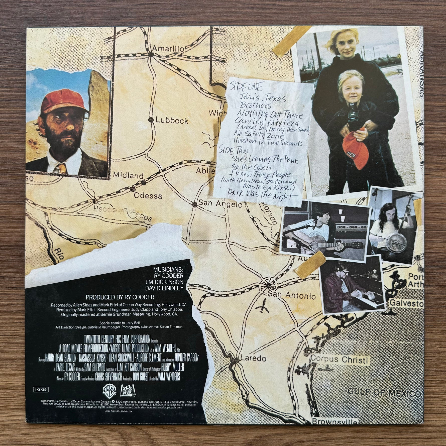 Ry Cooder – Paris, Texas 33'lük LP PLAK Japan Vinyl