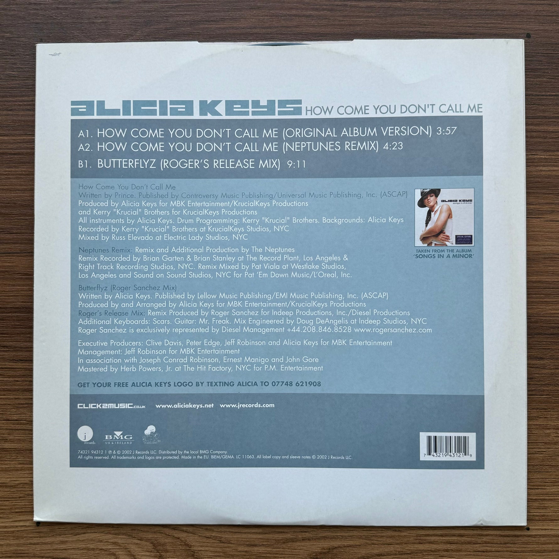 Alicia Keys – How Come You Don't Call Me 33'lük LP PLAK Japan Vinyl