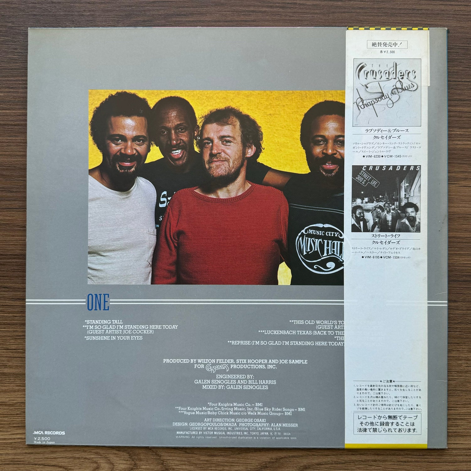 Crusaders – Standing Tall 33'lük LP PLAK Japan Vinyl