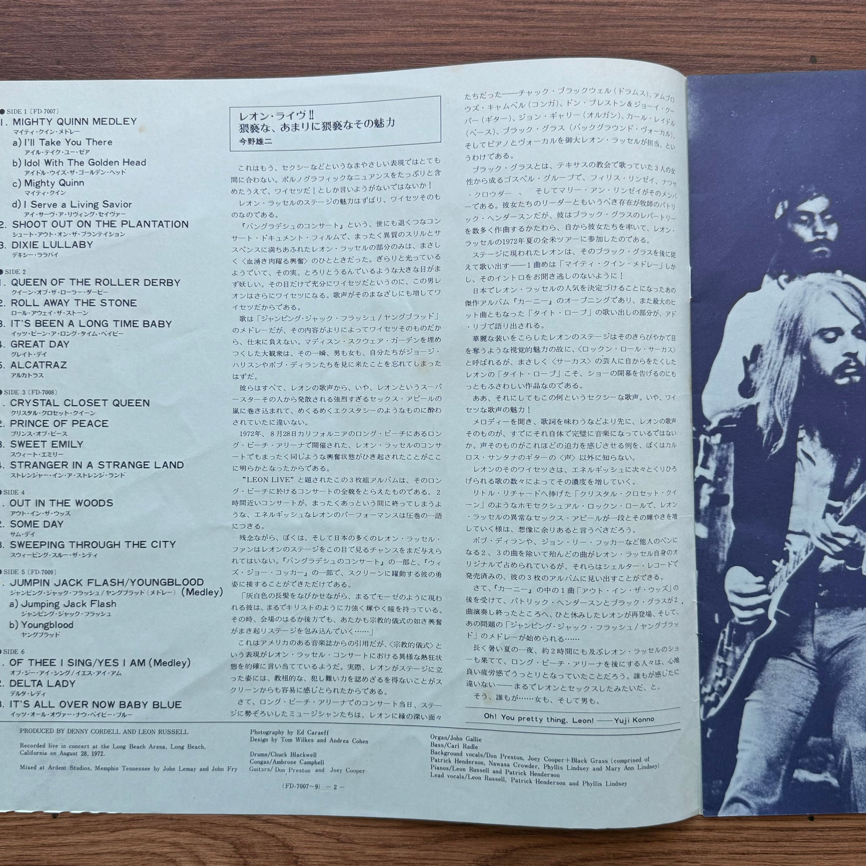 Leon Russell – Leon Live 33'lük LP PLAK Japan Vinyl