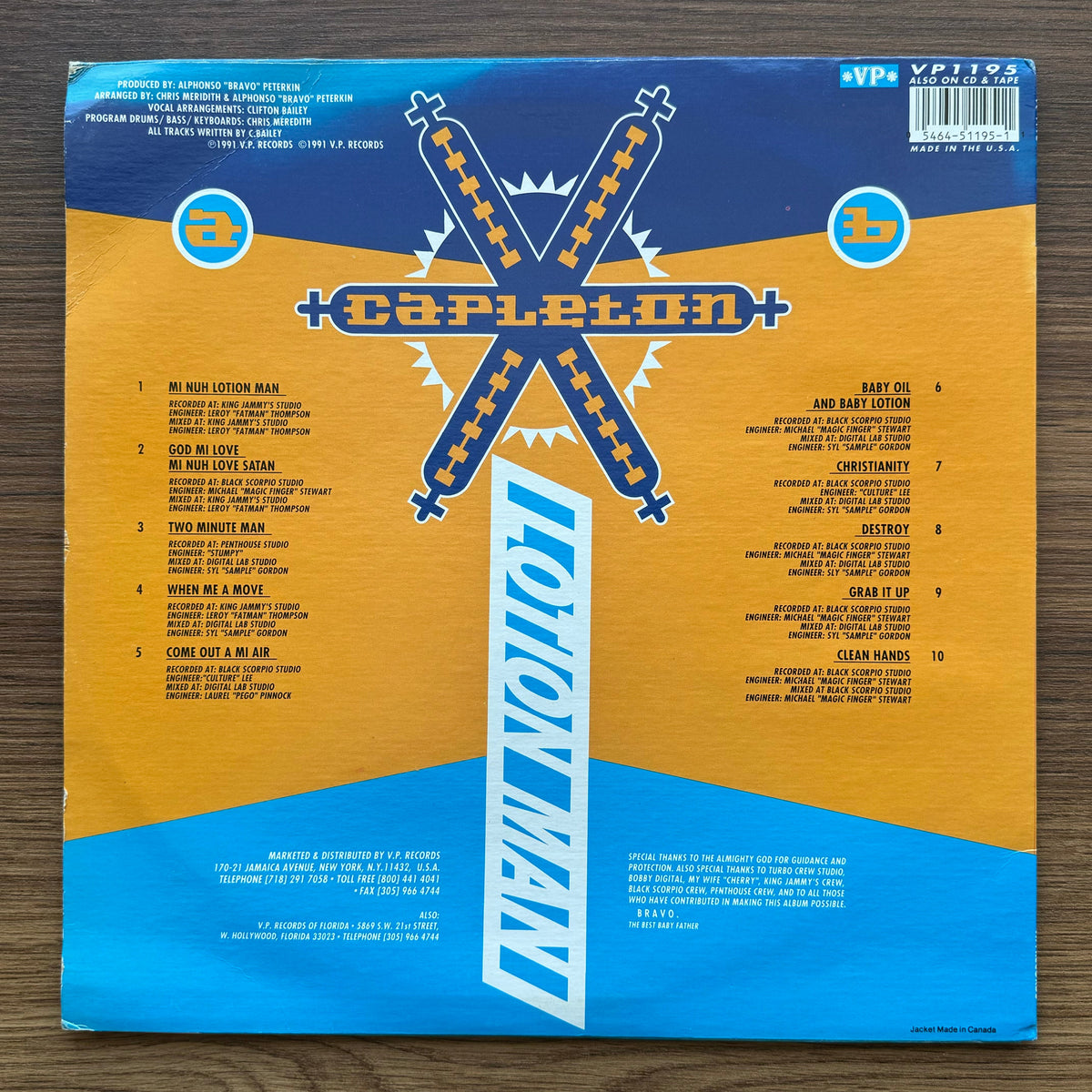 Capleton – Lotion Man 33'lük LP PLAK Japan Vinyl