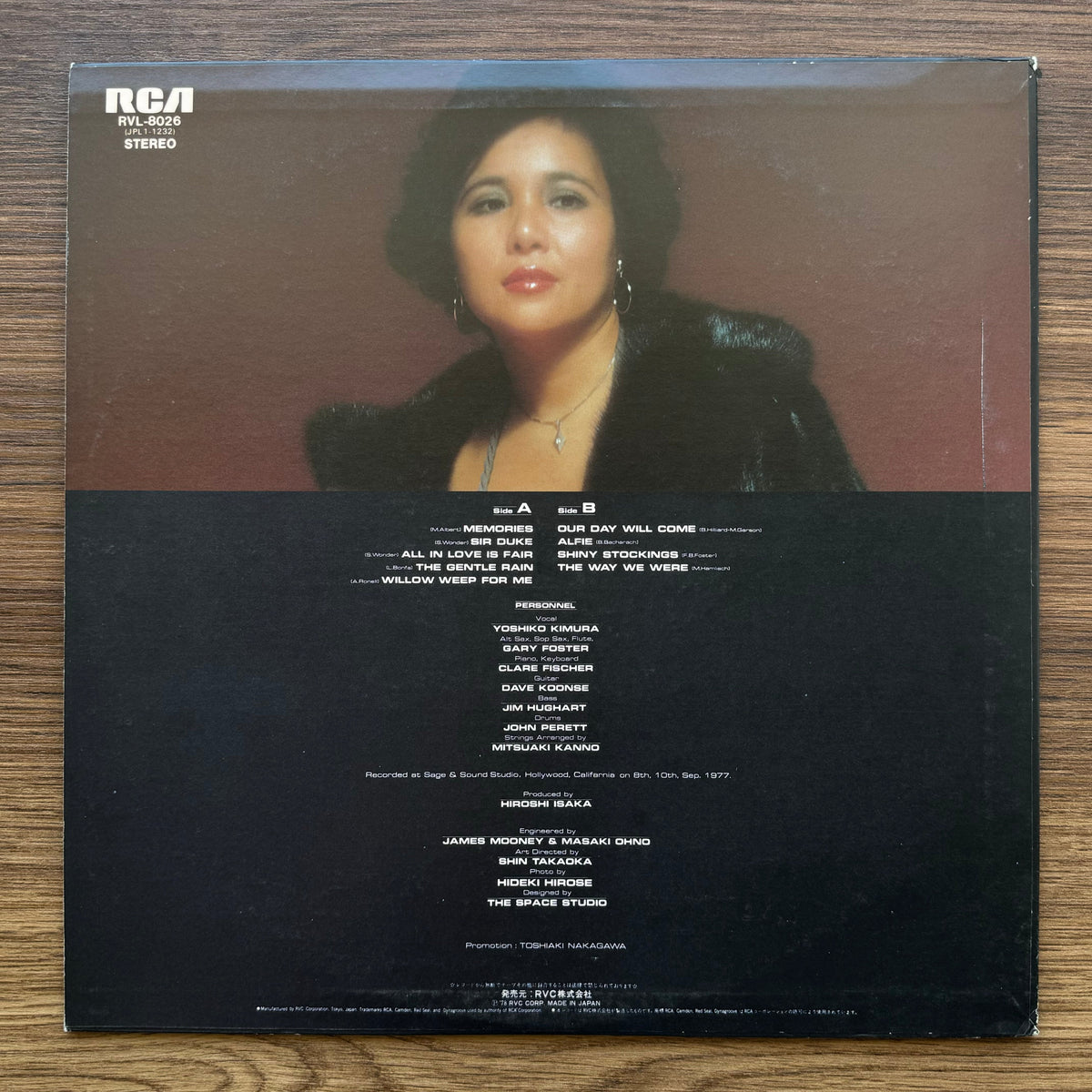 Yoshiko Kimura With Gary Foster – Memories 33'lük LP PLAK Japan Vinyl