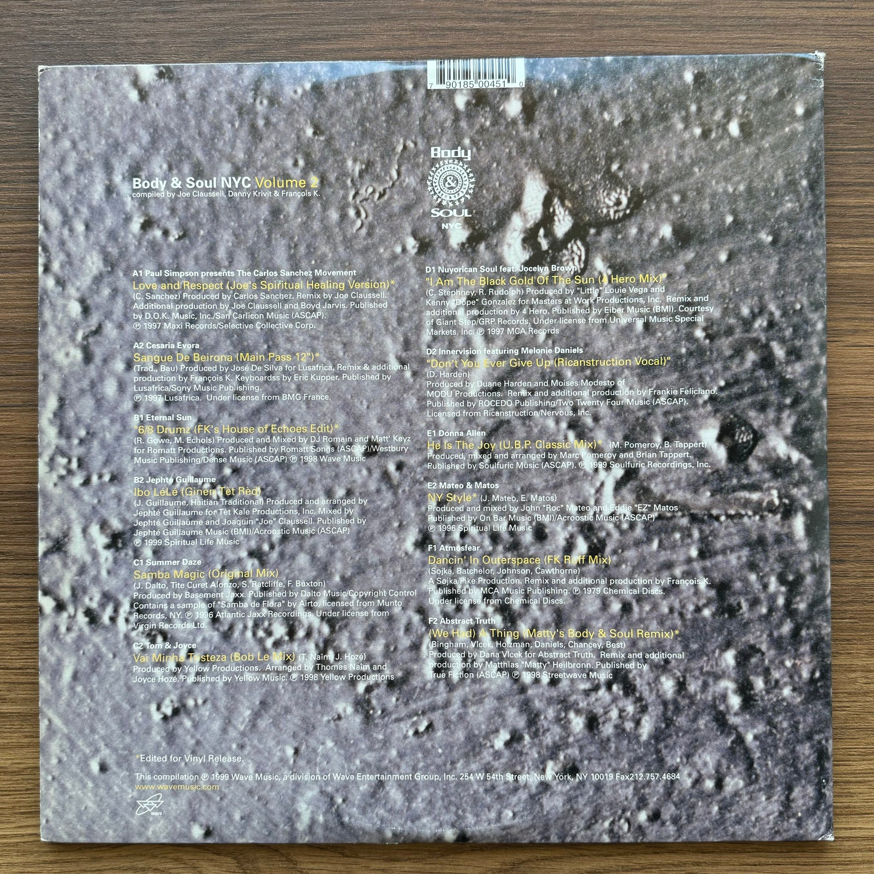 Body & Soul NYC (Volume 2) 33'lük LP PLAK Japan Vinyl