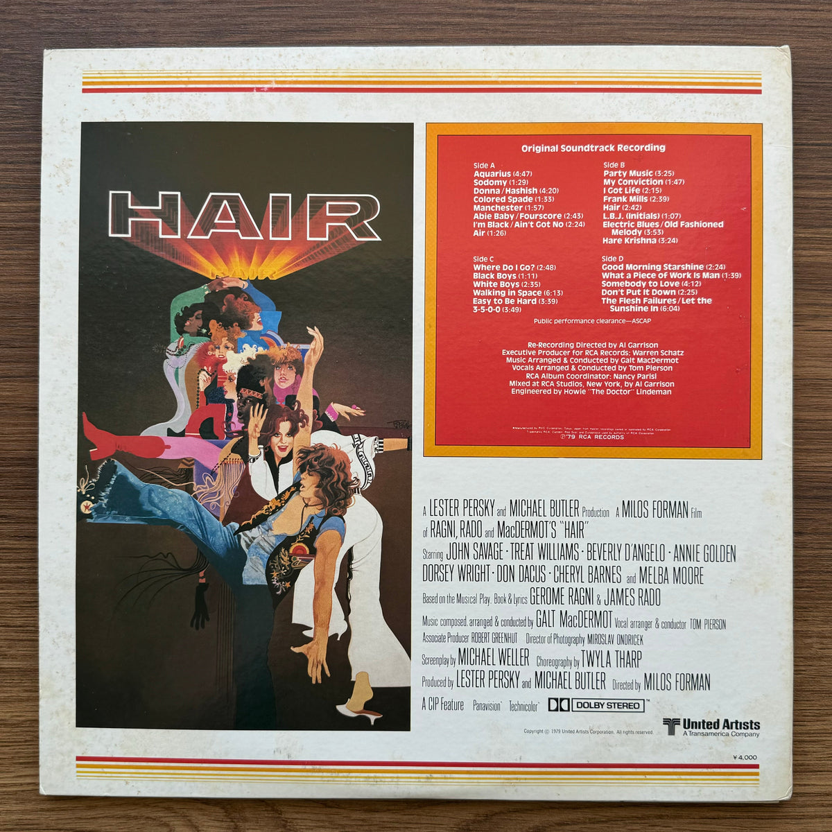 Galt MacDermot – Hair 33'lük LP PLAK Japan Vinyl