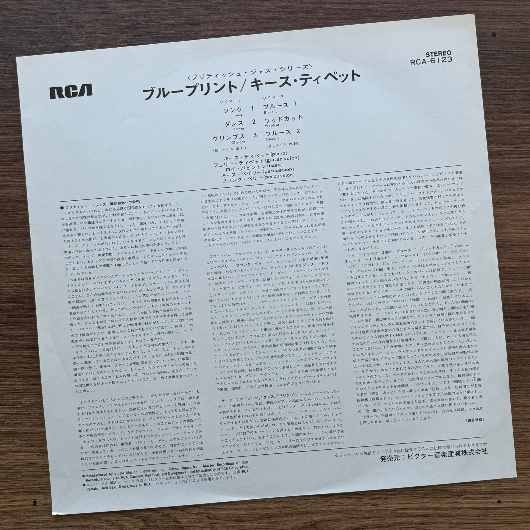 Keith Tippett – Blueprint 33'lük LP PLAK Japan Vinyl