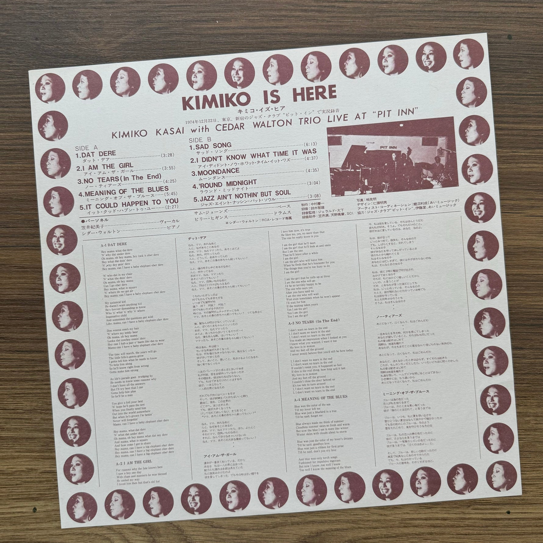 Kimiko Kasai With Cedar Walton Trio – Kimiko Is Here 33'lük LP PLAK Japan Vinyl