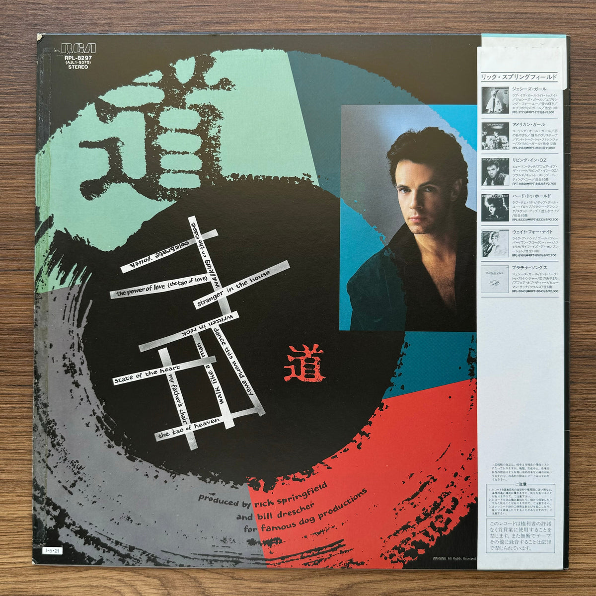 Rick Springfield – Tao 33'lük LP PLAK Japan Vinyl