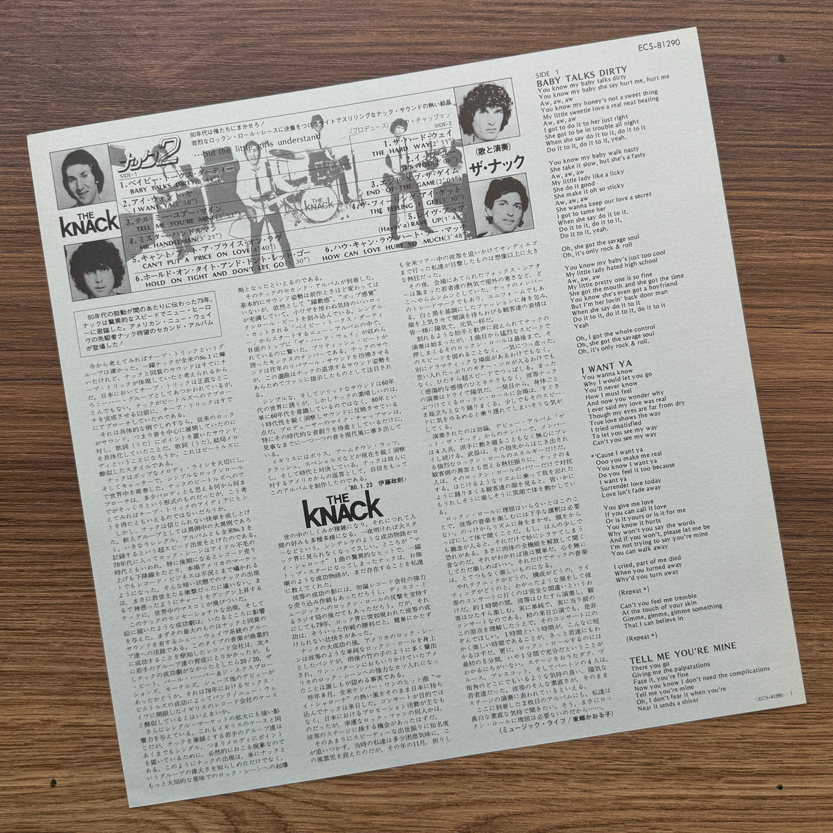 The Knack – But The Little Girls Understand 33'lük LP PLAK Japan Vinyl