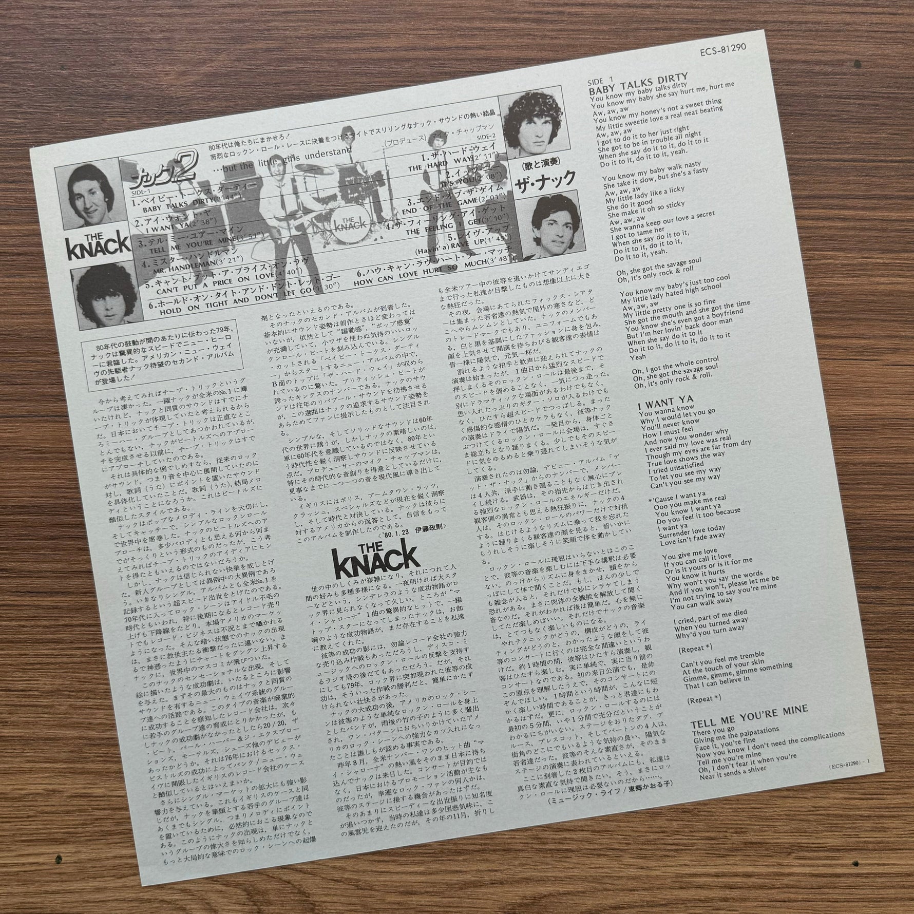 The Knack – But The Little Girls Understand 33'lük LP PLAK Japan Vinyl