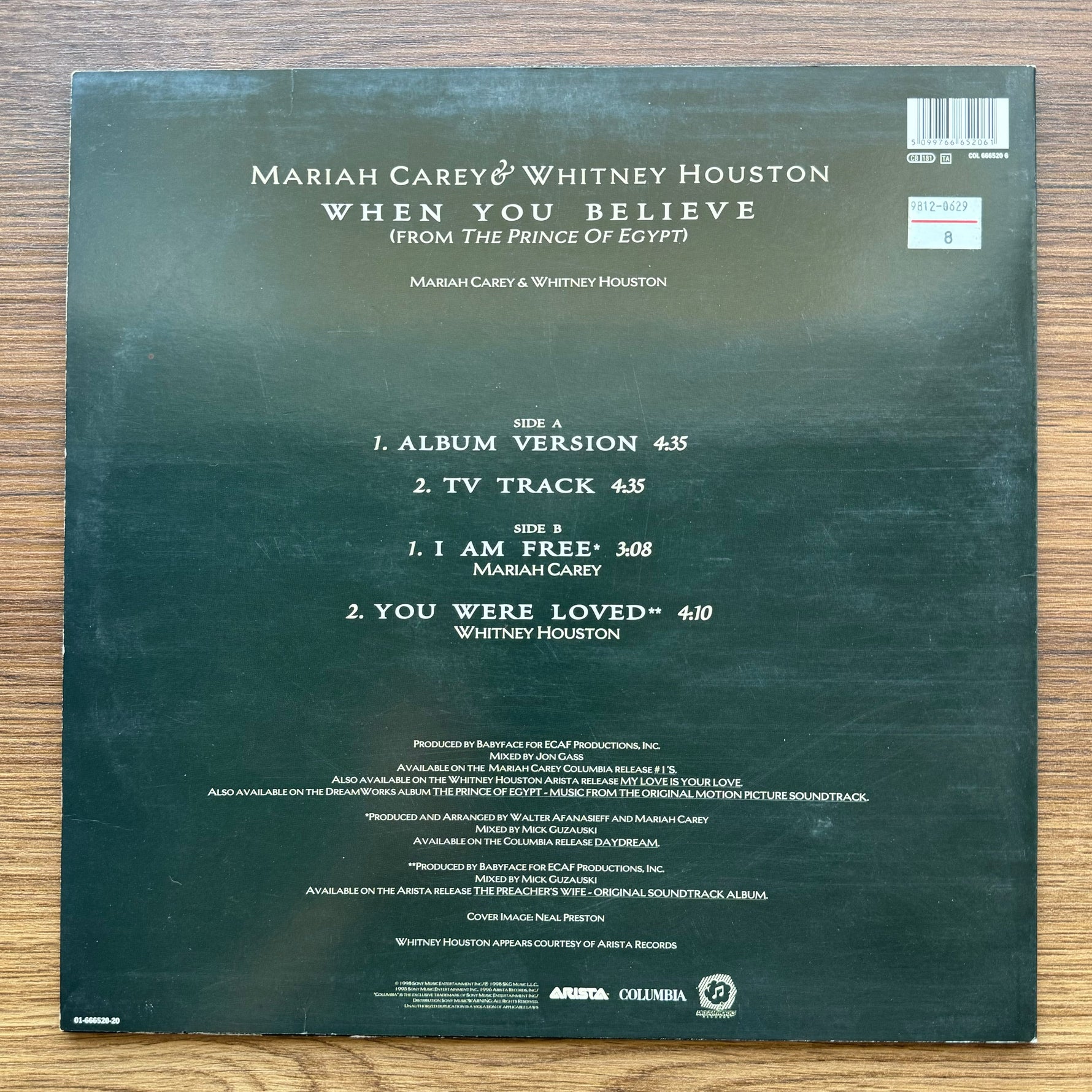 Mariah Carey & Whitney Houston - When You Believe (From The Prince Of Egypt) Japan Vinyl