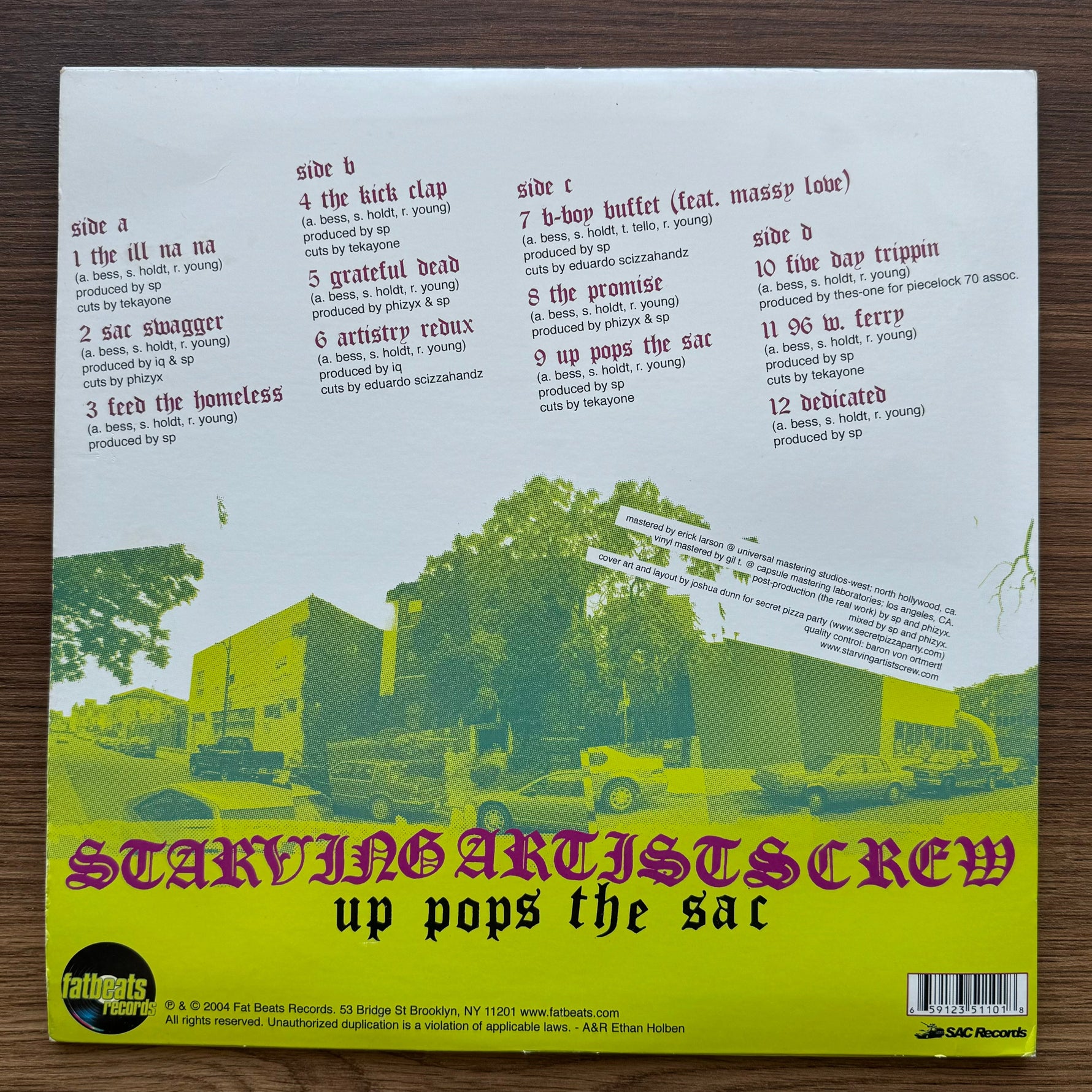 Starving Artists Crew – Up Pops The Instrumentals 33'lük LP PLAK Japan Vinyl