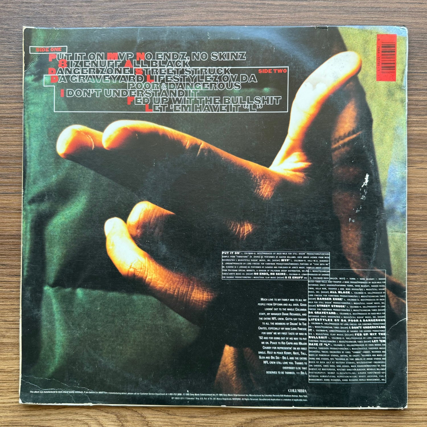 Big L ‎– Lifestylez Ov Da Poor & Dangerous 33'lük LP PLAK Japan Vinyl