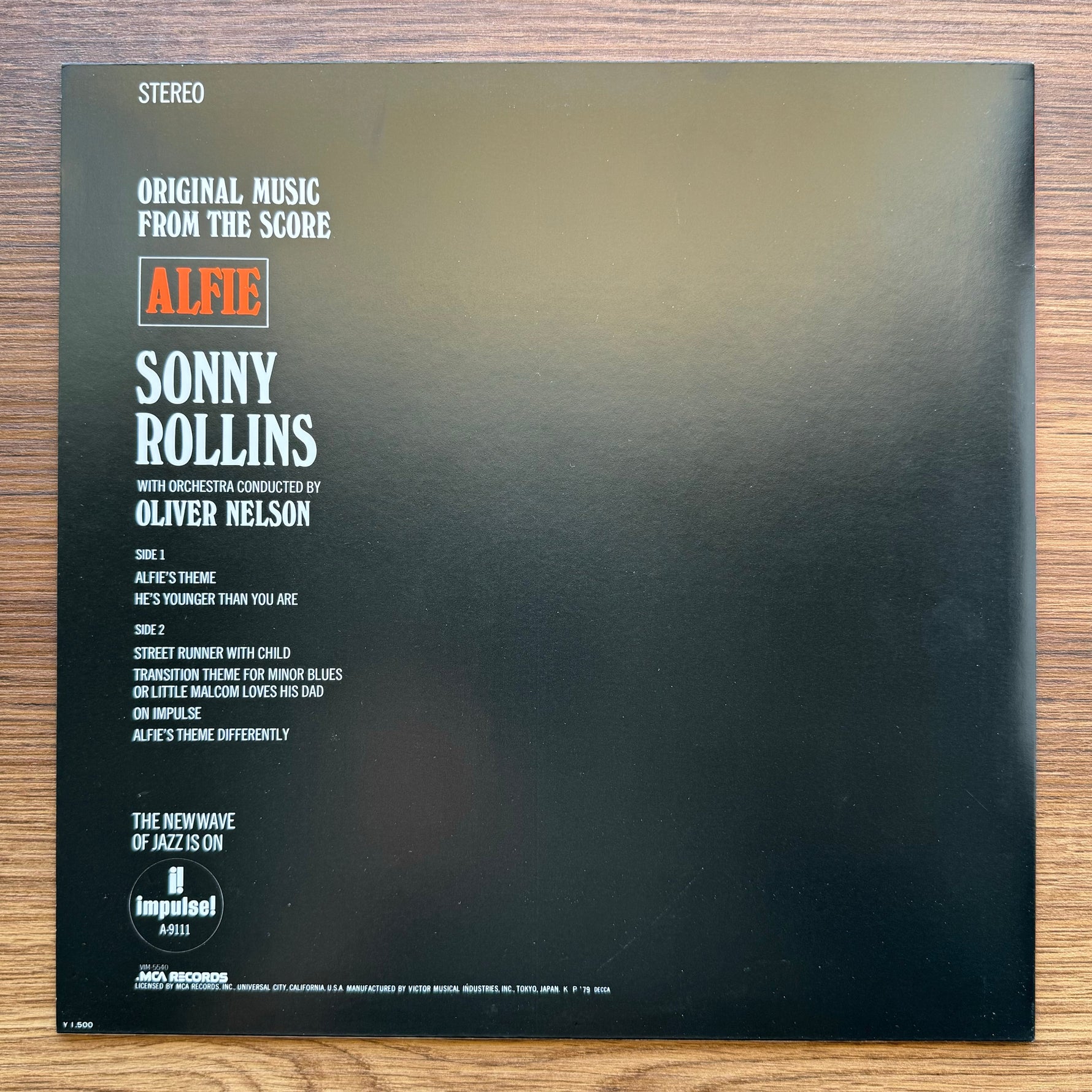 Sonny Rollins - Original Music From The Score "Alfie" Japan Vinyl