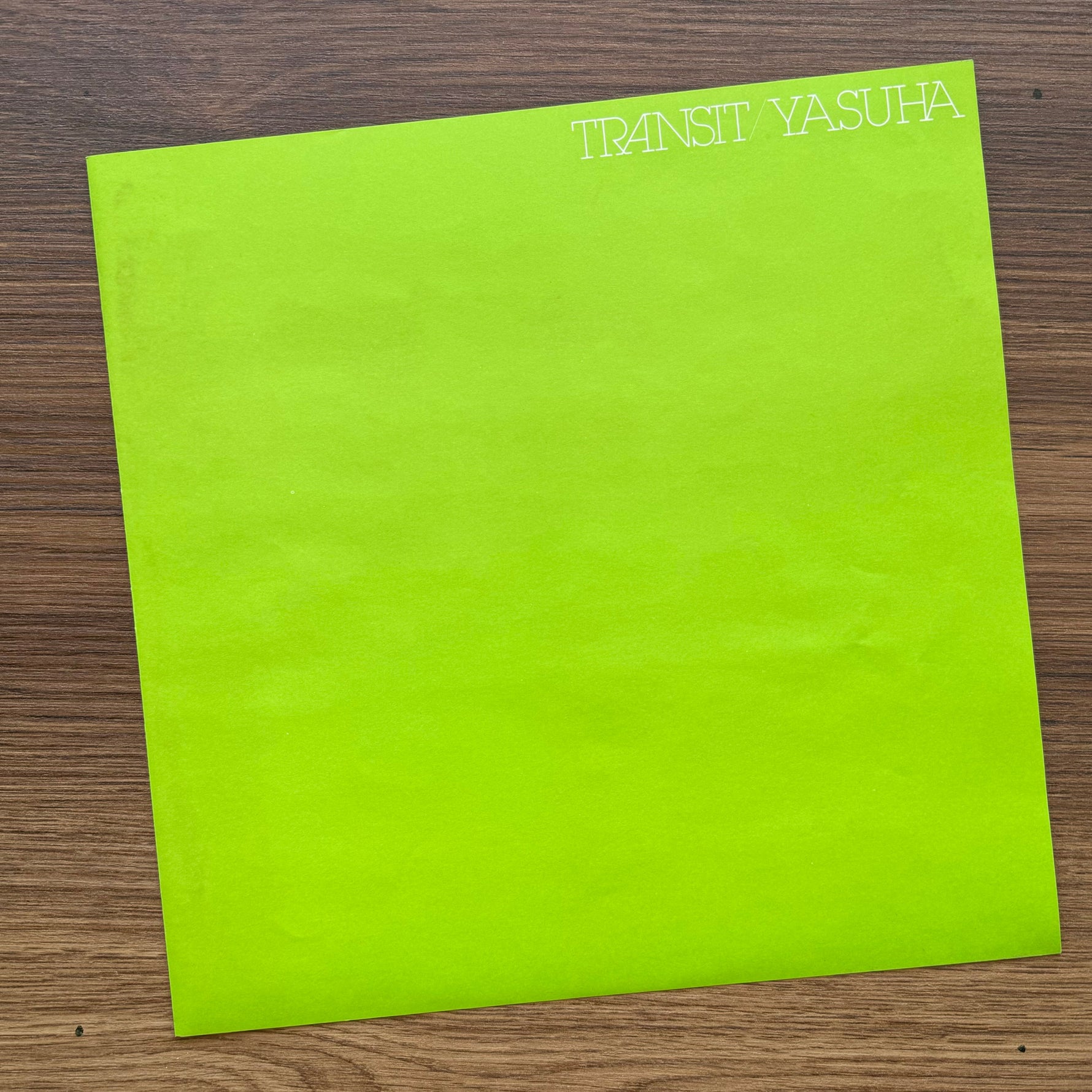 Yasuha – Transit 33'lük LP PLAK Japan Vinyl