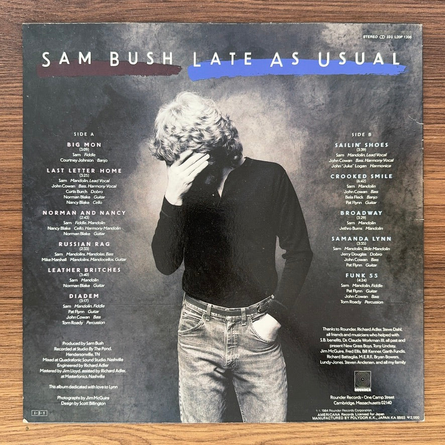 Sam Bush – Late As Usual Japan Vinyl