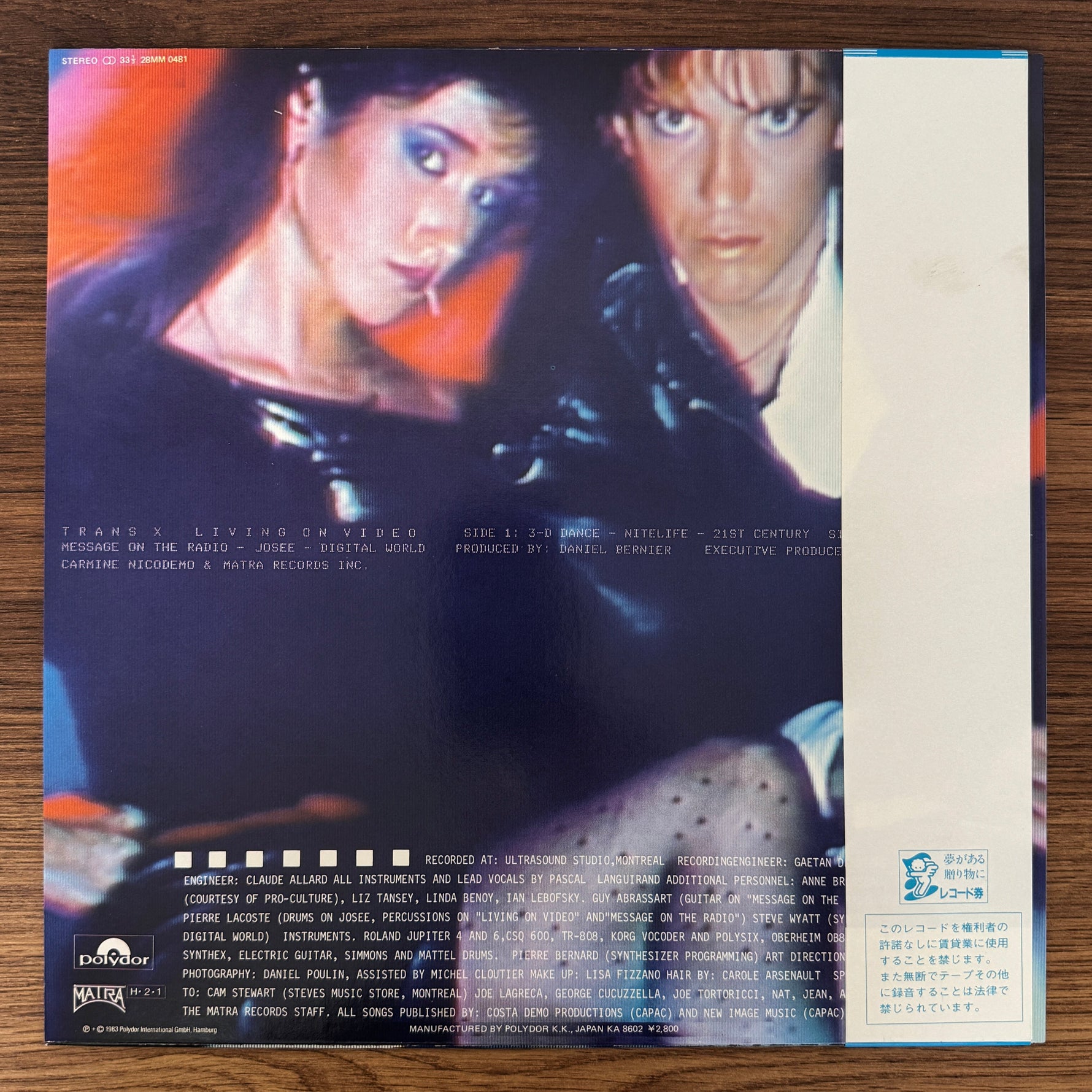 Trans-X – Living On Video Japan Vinyl