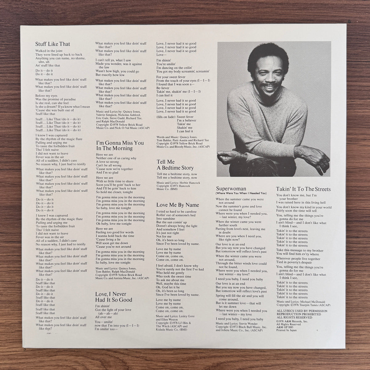 Quincy Jones – Sounds ... And Stuff Like That!! Japan Vinyl