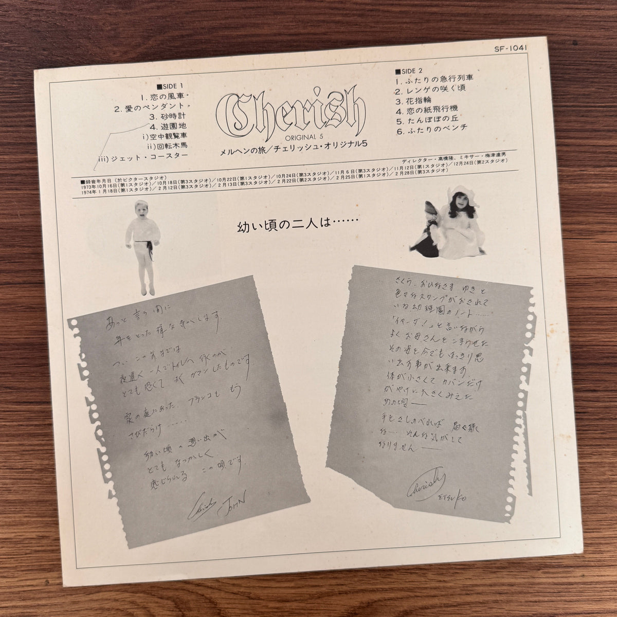 Cherish – Original 5 Japan Vinyl