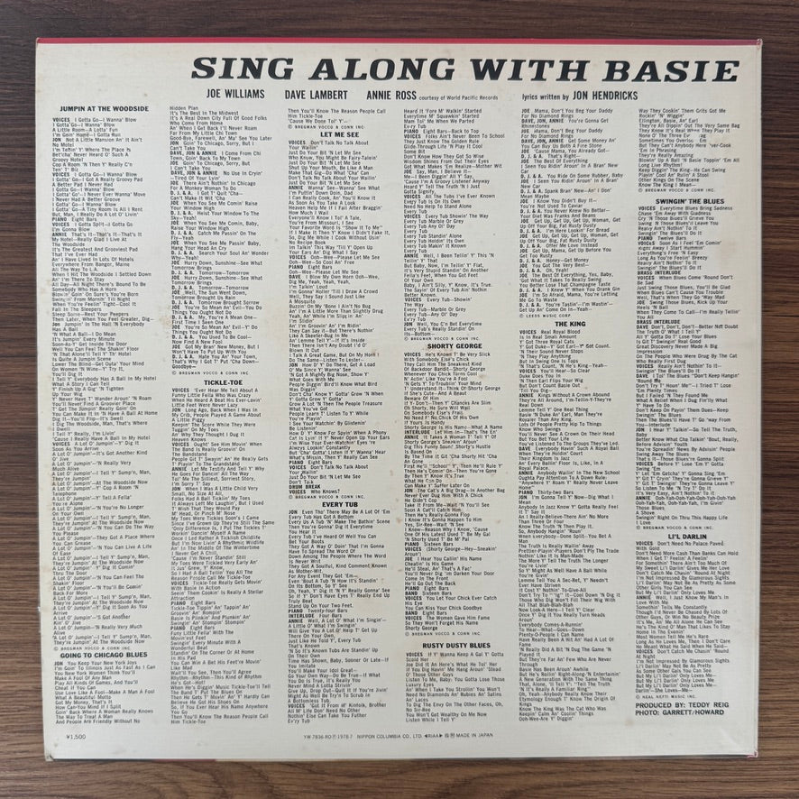 Joe Williams, Dave Lambert, Jon Hendricks, Annie Ross Plus The Basie Band – Sing Along With Basie