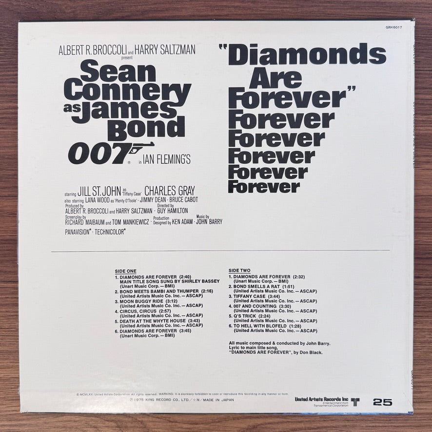 John Barry – 007 Diamonds Are Forever Original Soundtrack