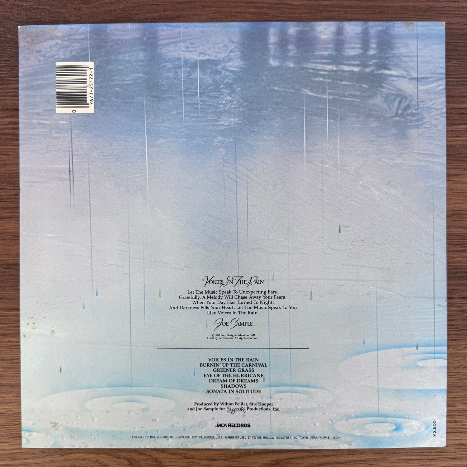 Joe Sample – Voices In The Rain