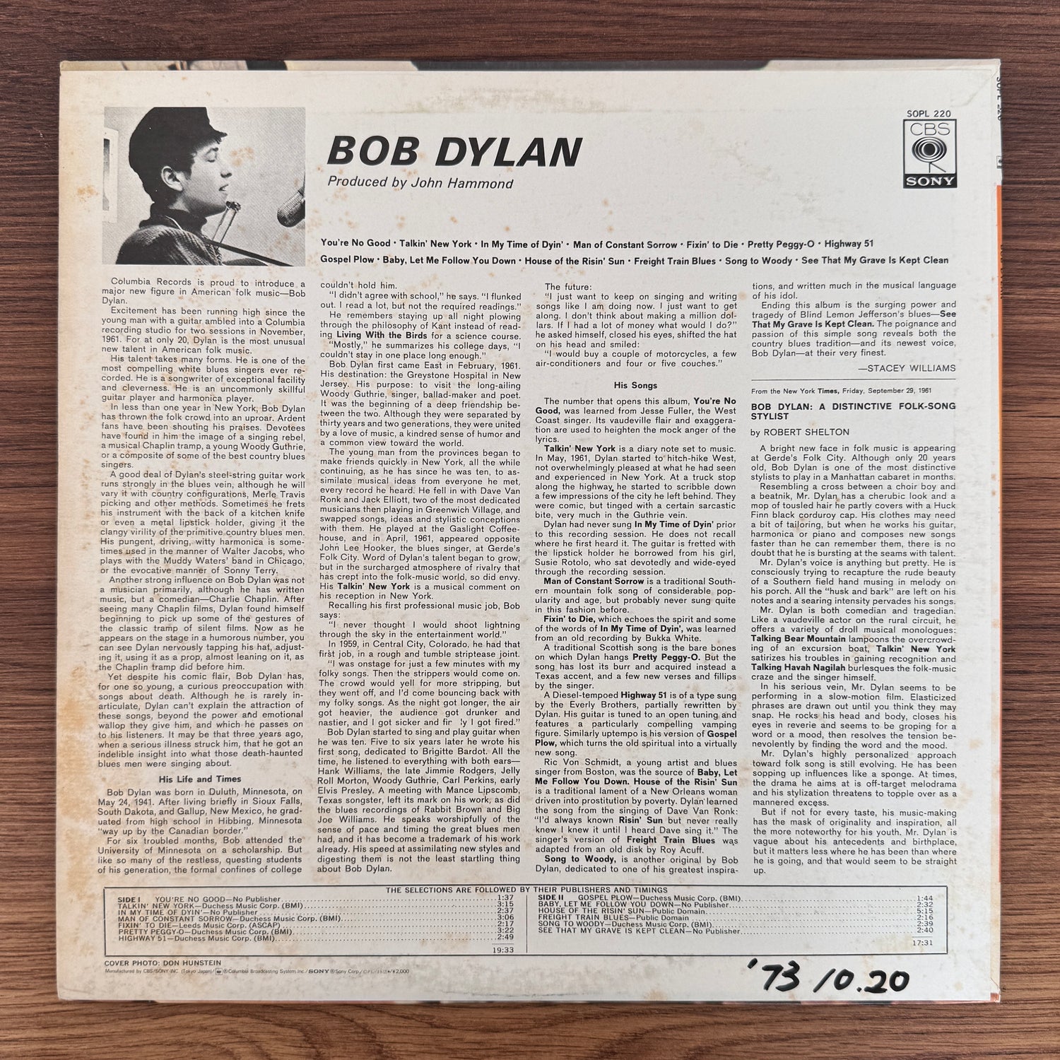 Bob Dylan – Bob Dylan