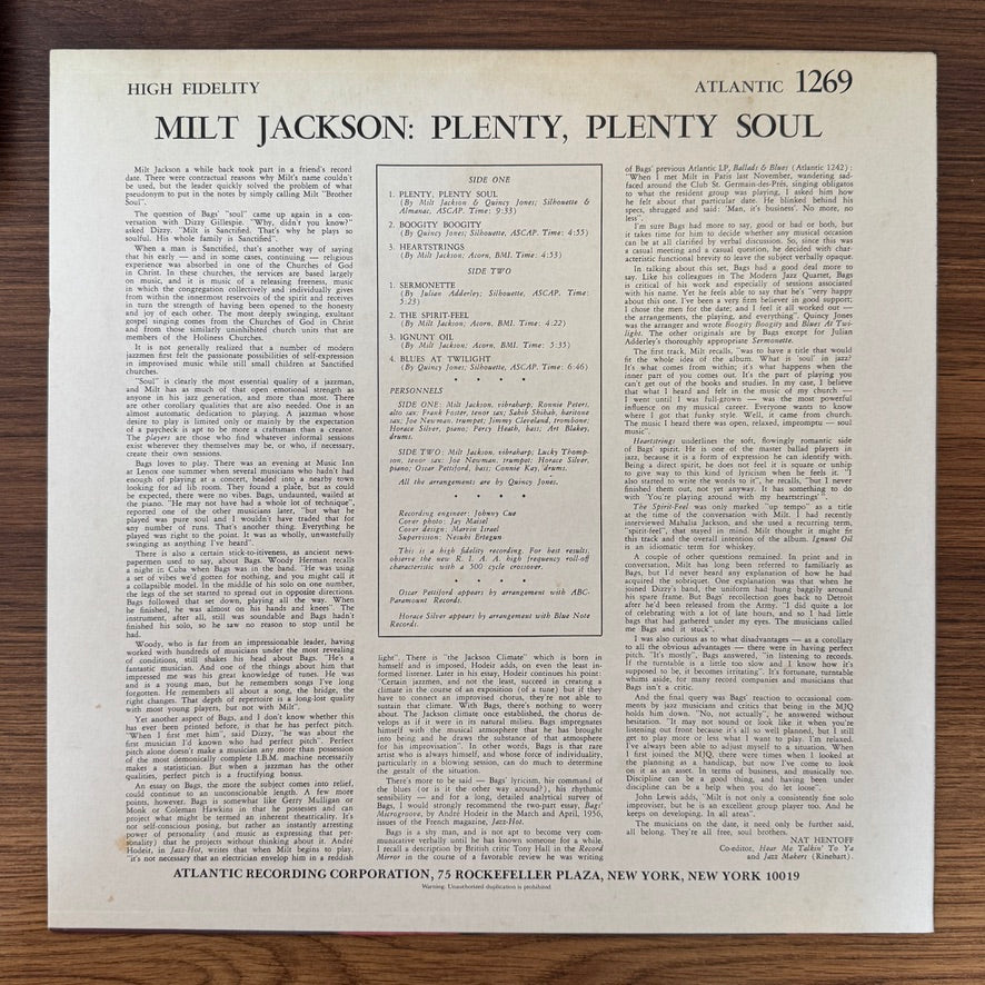 Milt Jackson – Plenty, Plenty Soul