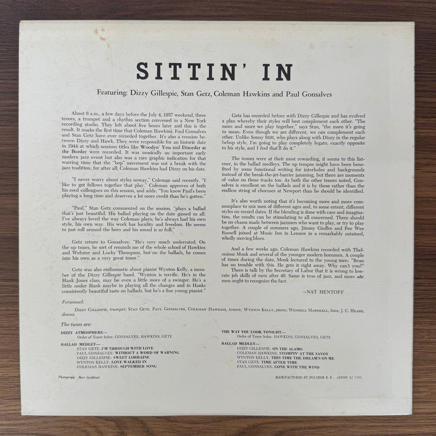 Dizzy Gillespie, Stan Getz, Coleman Hawkins And Paul Gonsalves – Sittin' In