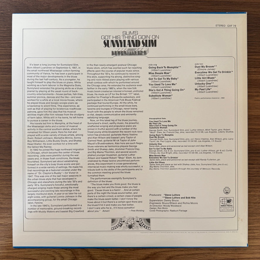 Sunnyland Slim – Slim's Got His Thing Goin' On