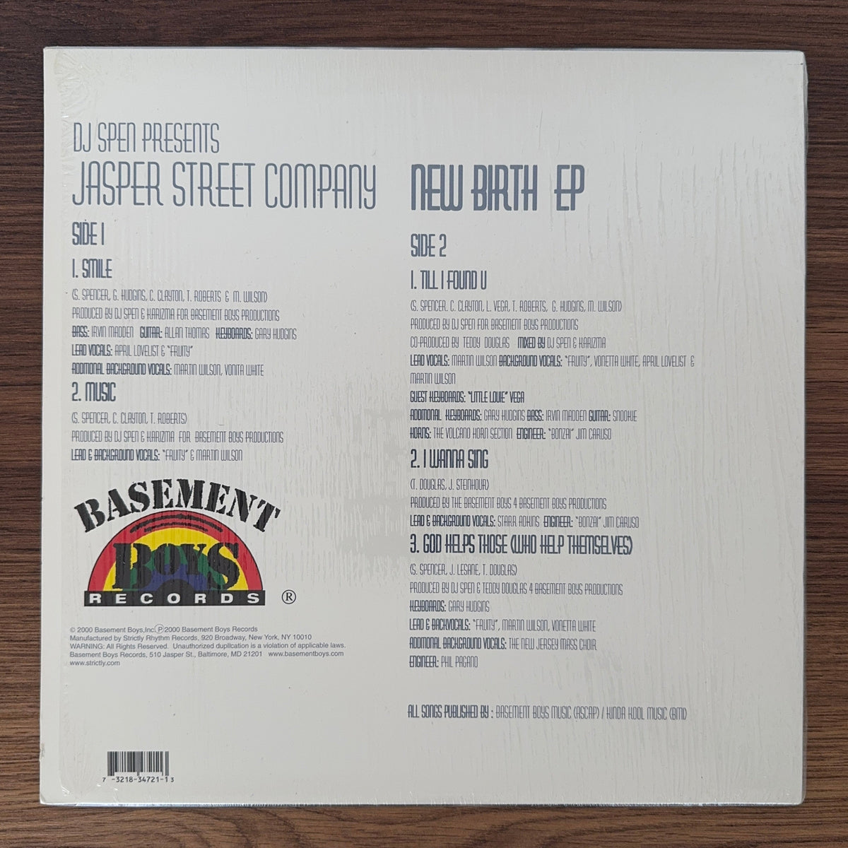 DJ Spen Presents Jasper Street Company – New Birth EP Japan Vinyl