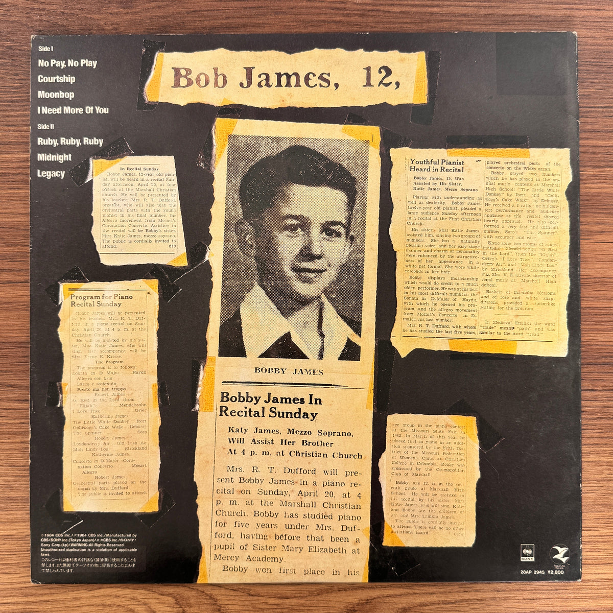 Bob James – 12 Only Japan Vinyl