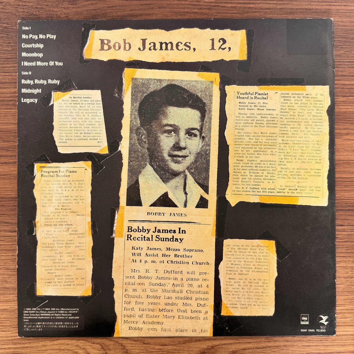 Bob James – 12 Only Japan Vinyl