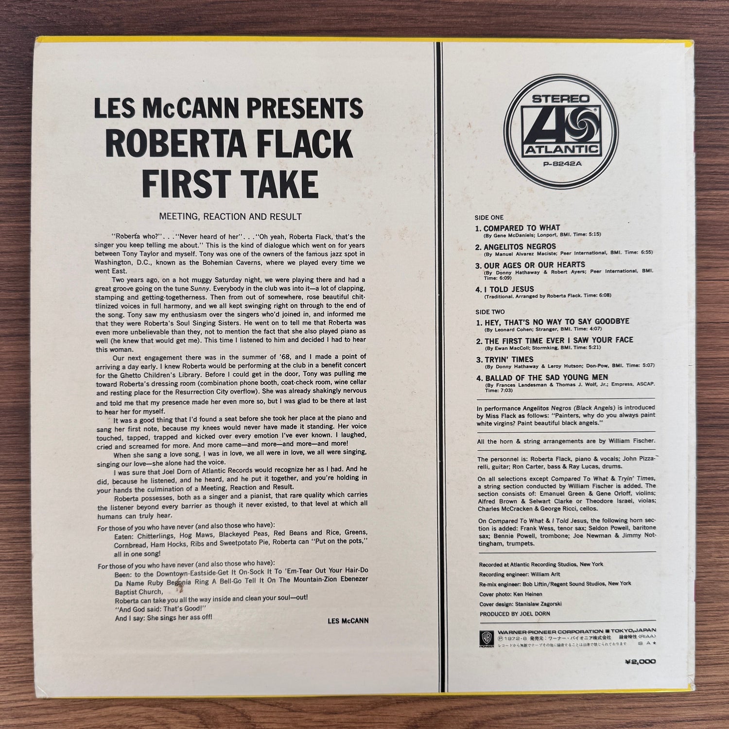 Roberta Flack – First Take Japan Vinyl