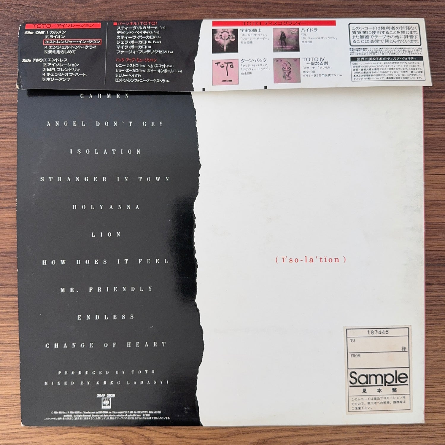 Toto – Isolation