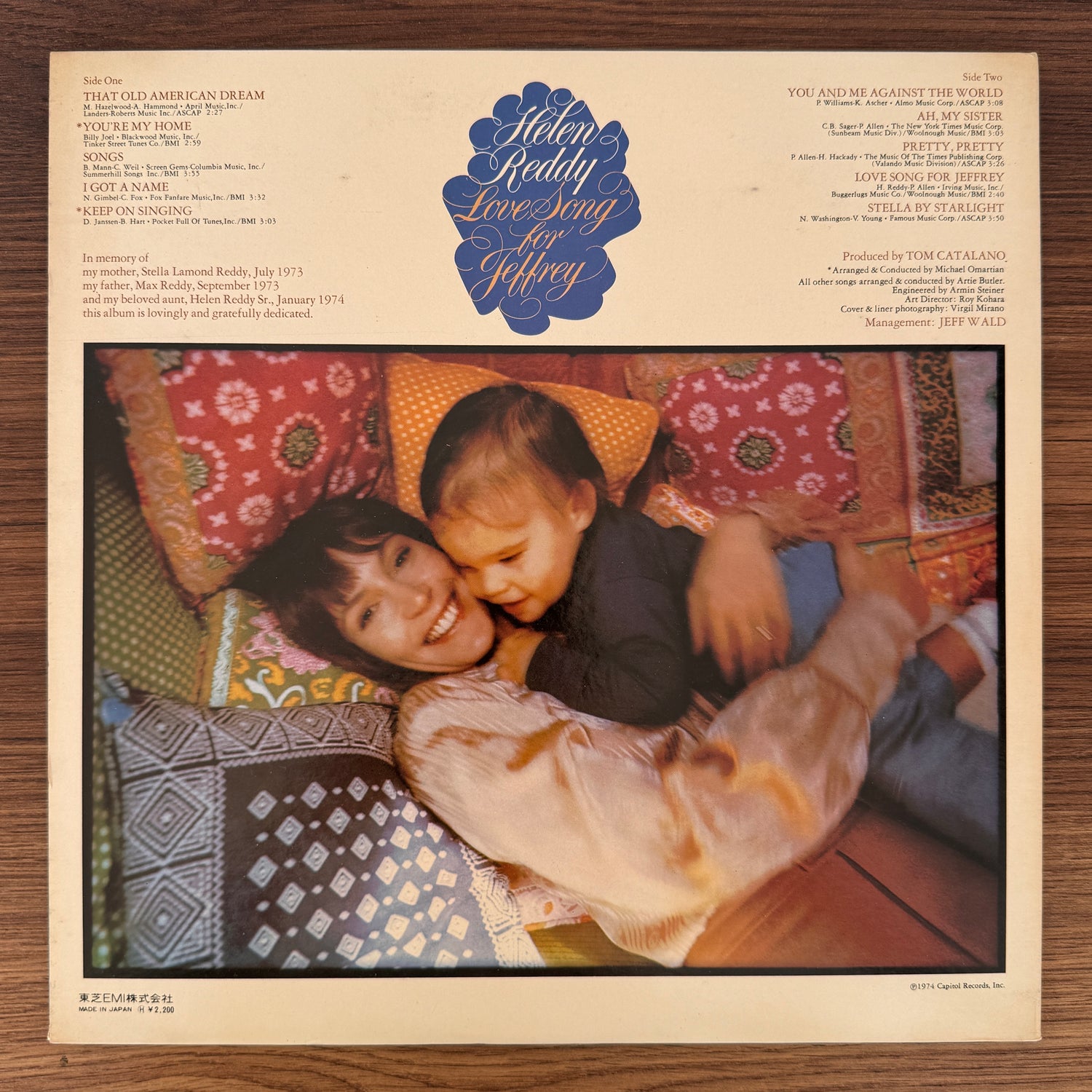 Helen Reddy – Love Song For Jeffrey