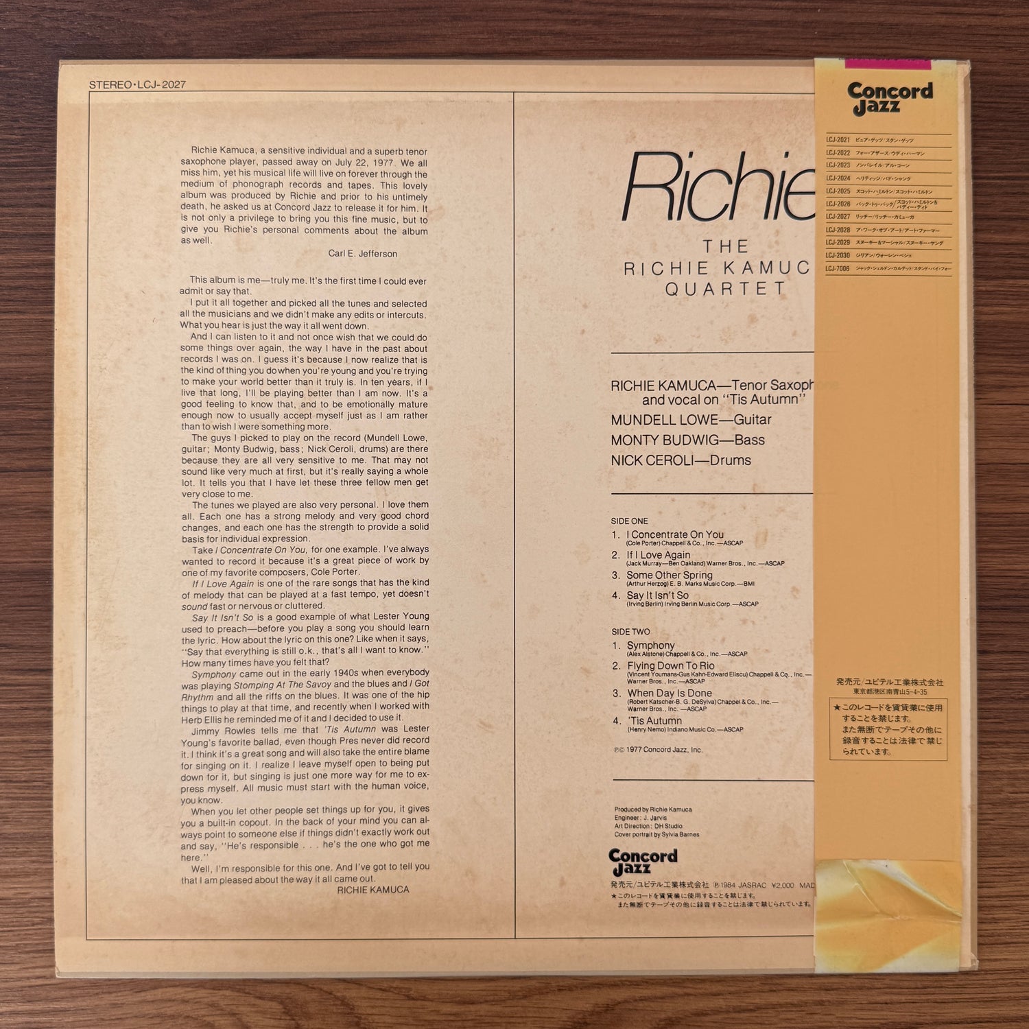Richie Kamuca Quartet – Richie