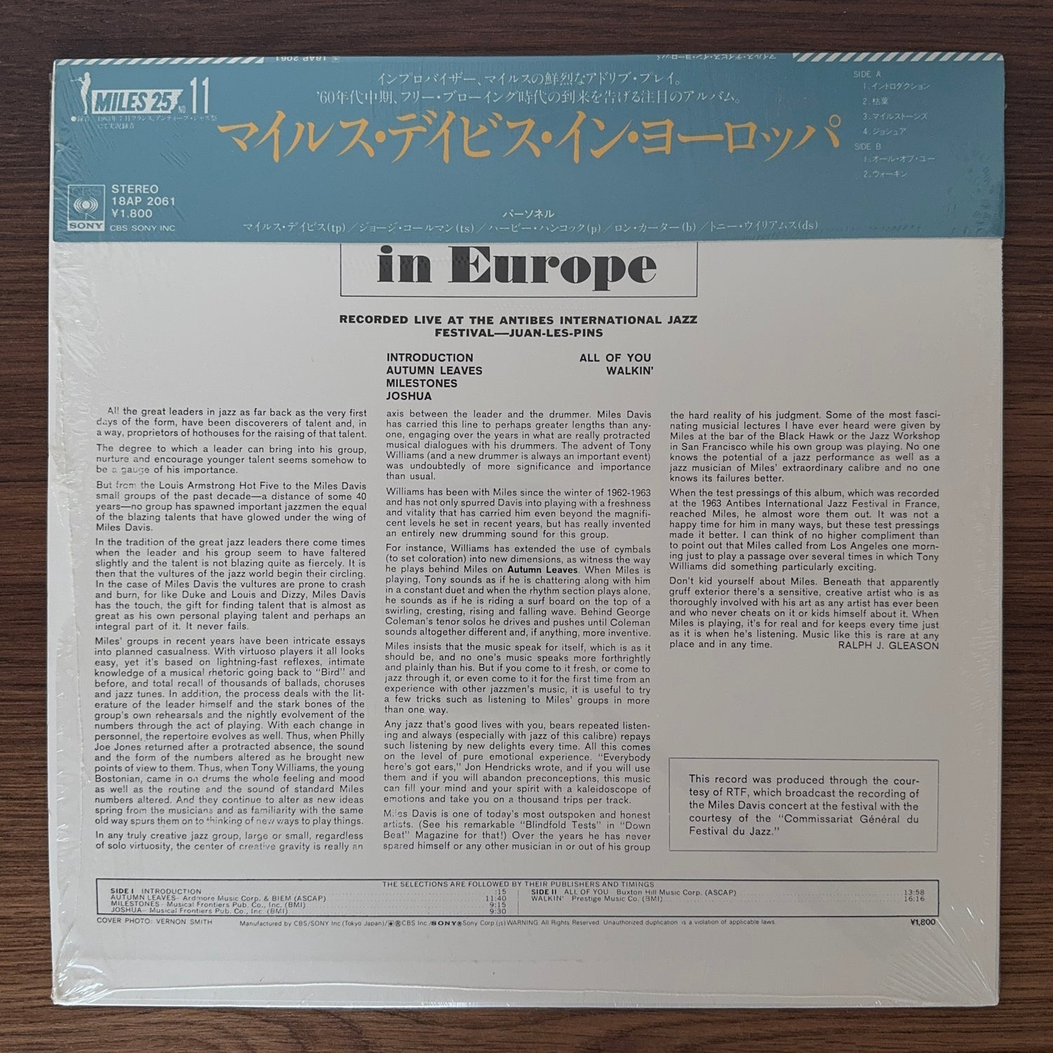 Miles Davis – Miles Davis In Europe