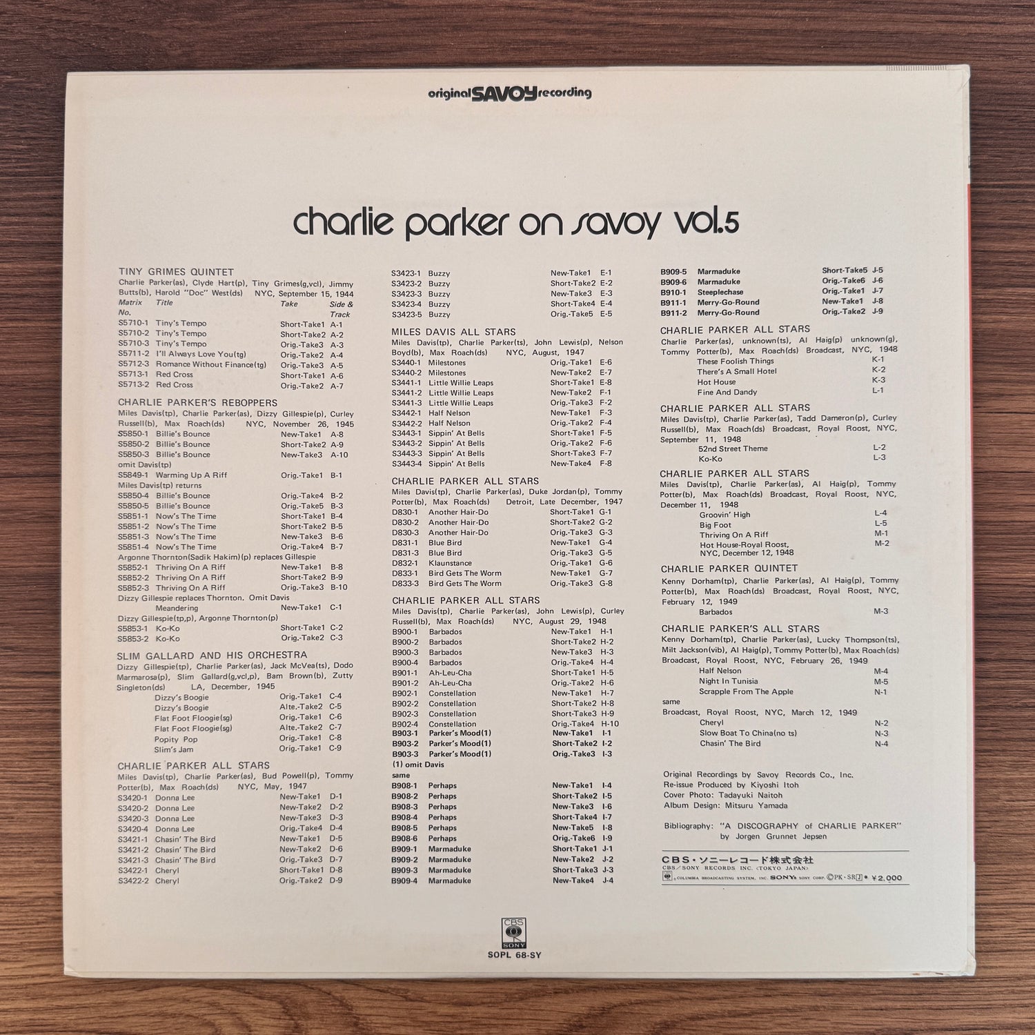 Charlie Parker – Charlie Parker On Savoy Vol. 5