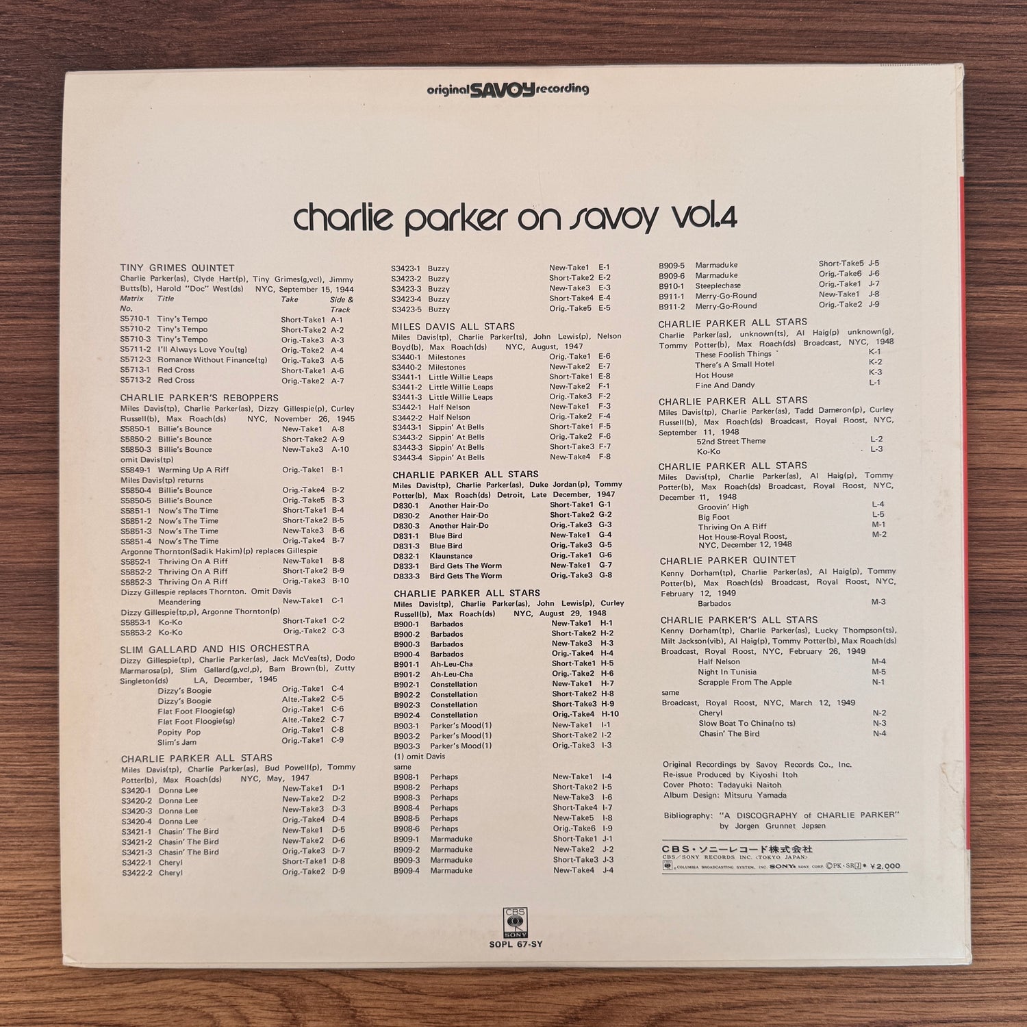 Charlie Parker – Charlie Parker On Savoy Vol. 4