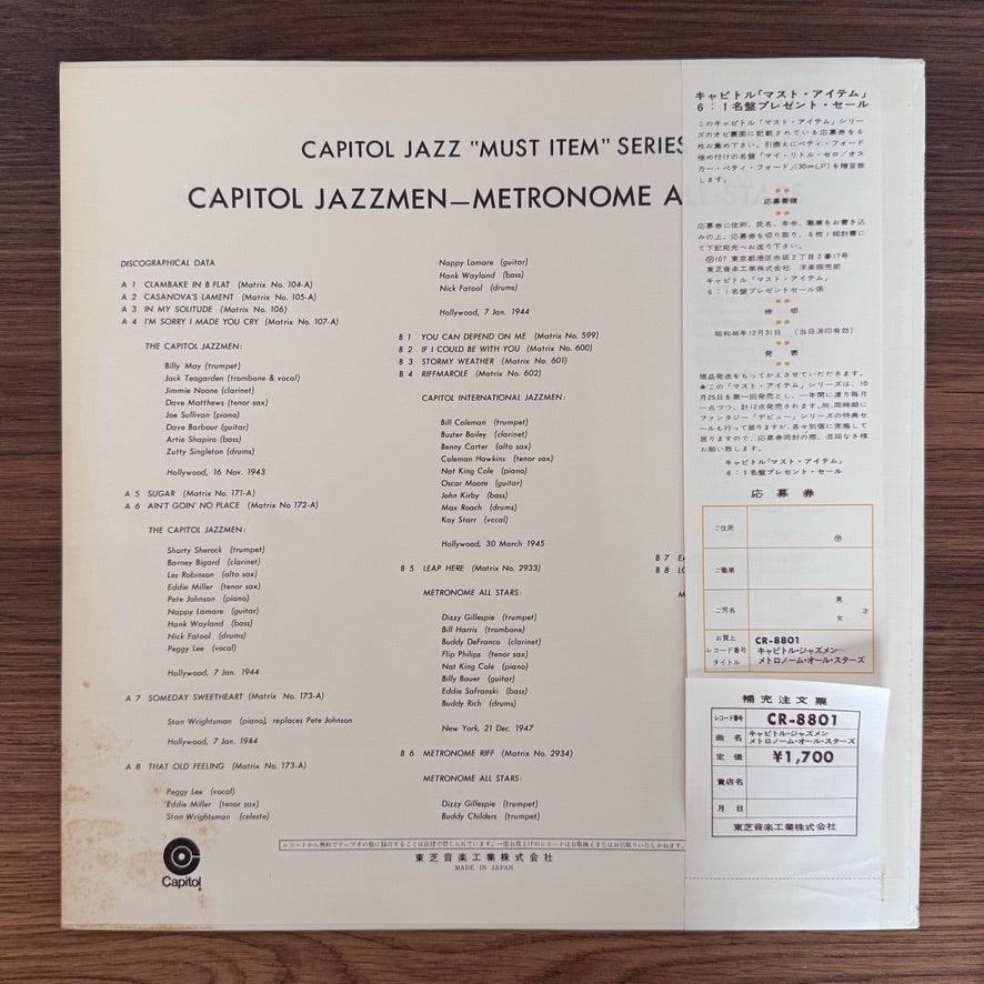 Capitol Jazzmen & Metronome All Stars – Capitol Jazzmen-Metronome All Stars