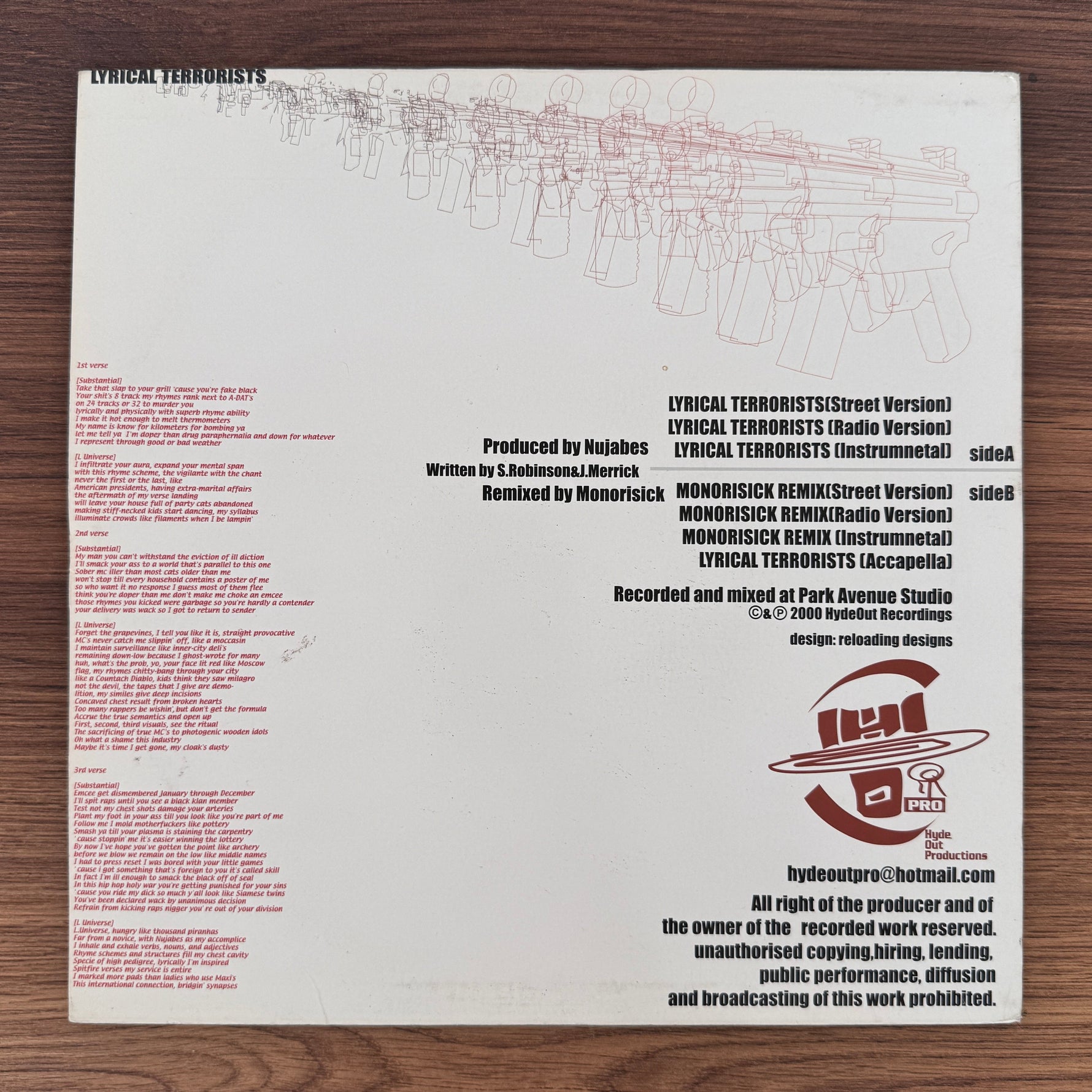 Substantial & L Universe – Lyrical Terrorists Japan Vinyl