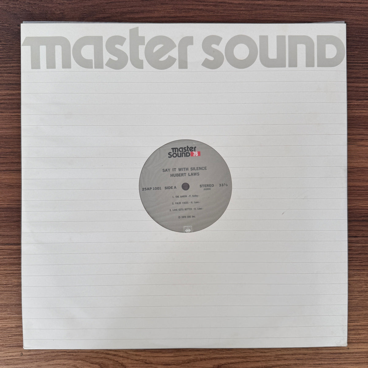 Hubert Laws – Say It With Silence Japan Vinyl