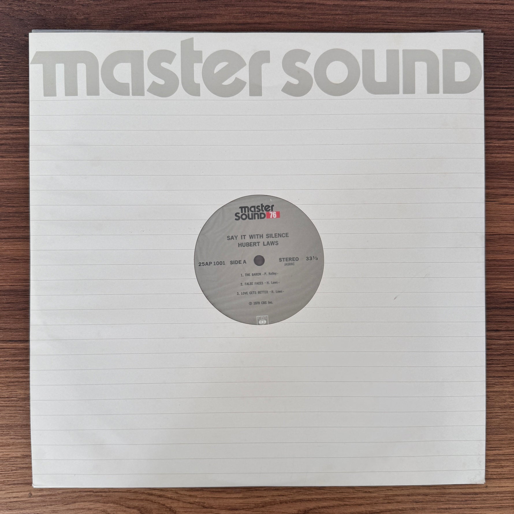 Hubert Laws – Say It With Silence Japan Vinyl