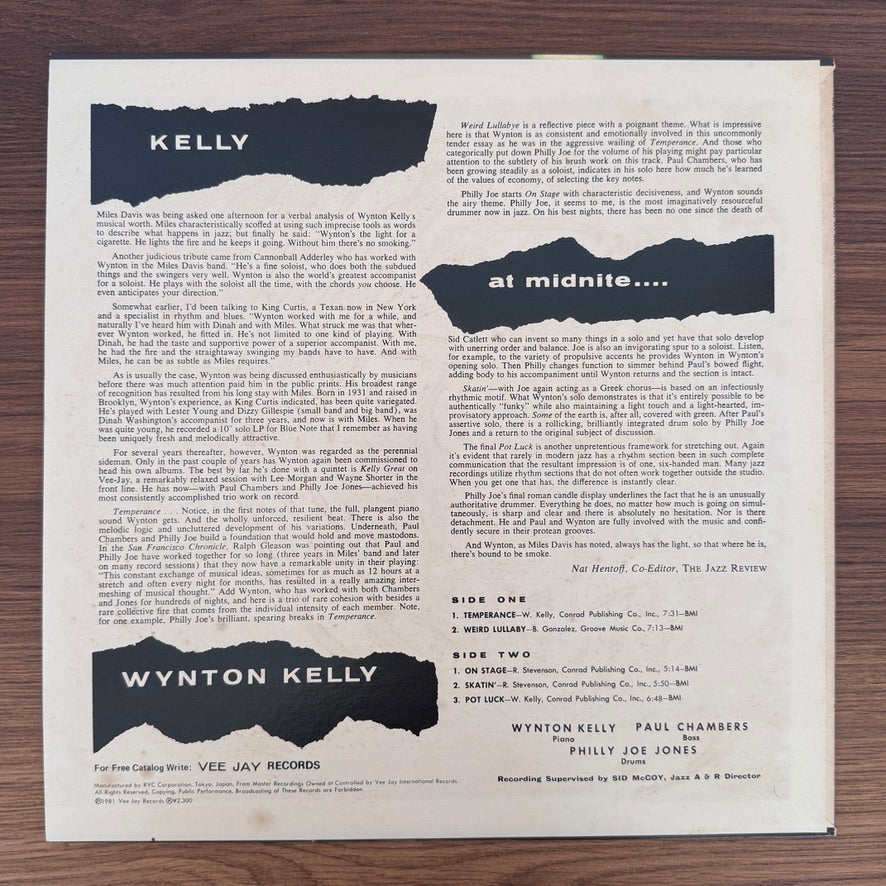 Wynton Kelly – Kelly At Midnite