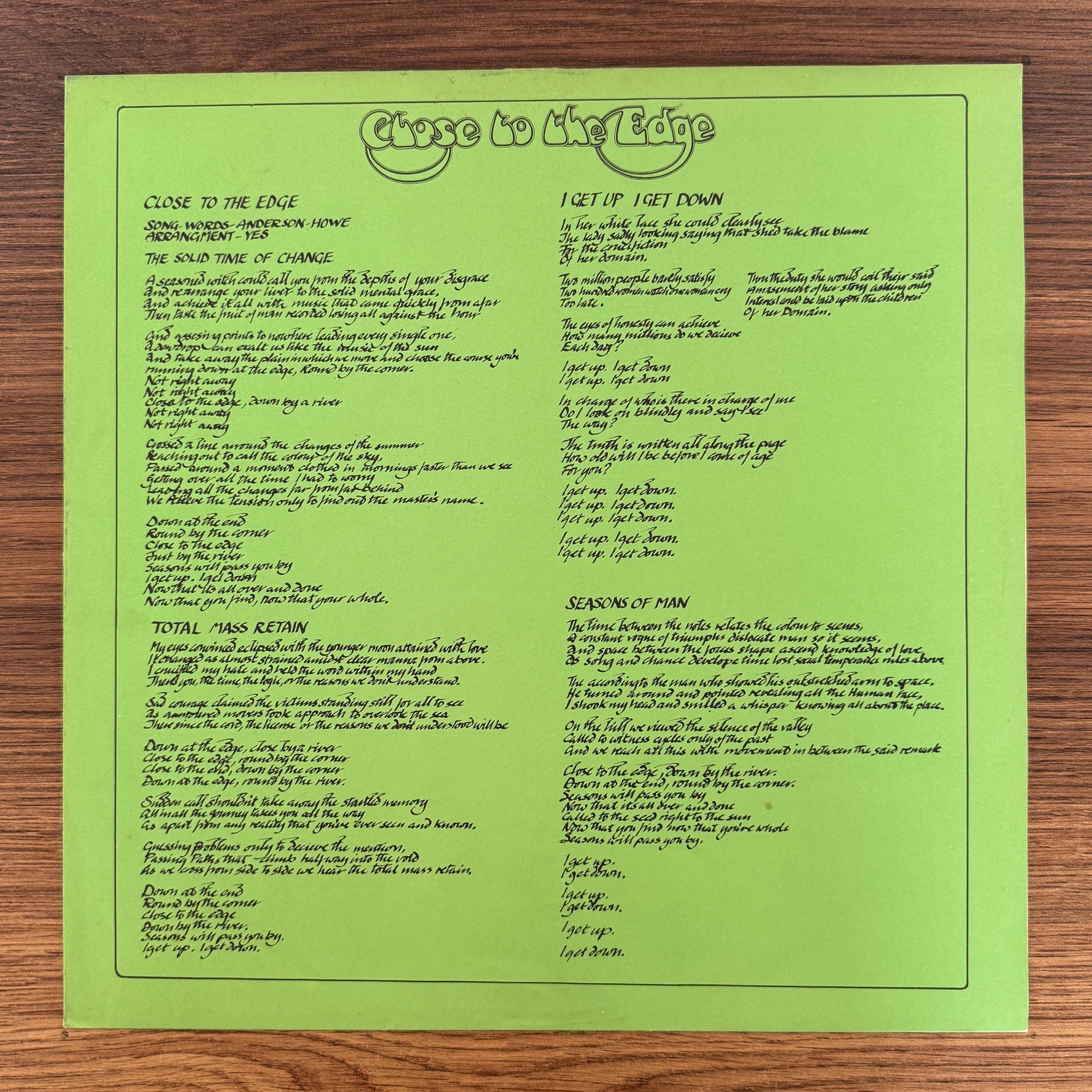 Yes – Close To The Edge Japan Vinyl