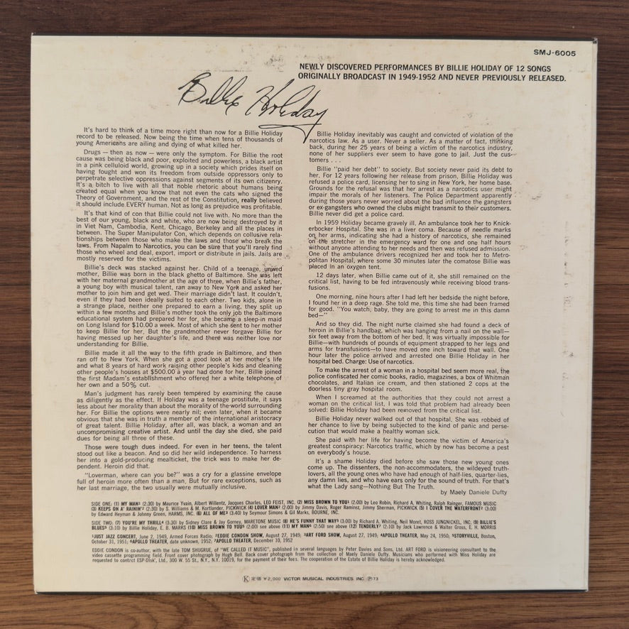 Billie Holiday – The Lady Lives Vol.1
